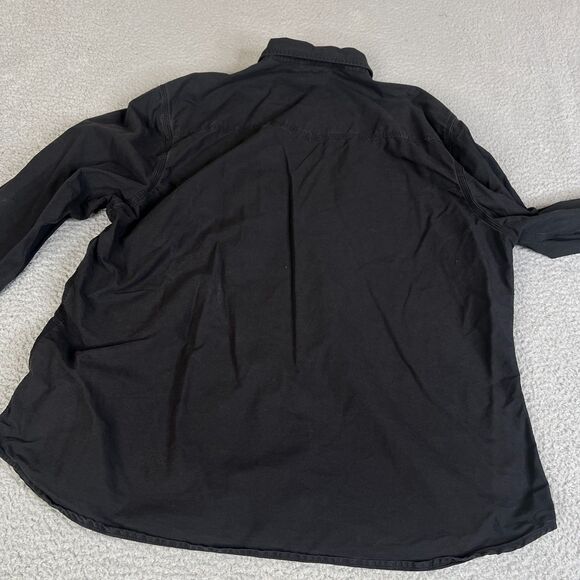 True Religion Shirt Mens 3XL Denim Pearl Snap Metal Button Slim Embroidered - Picture 6 of 11